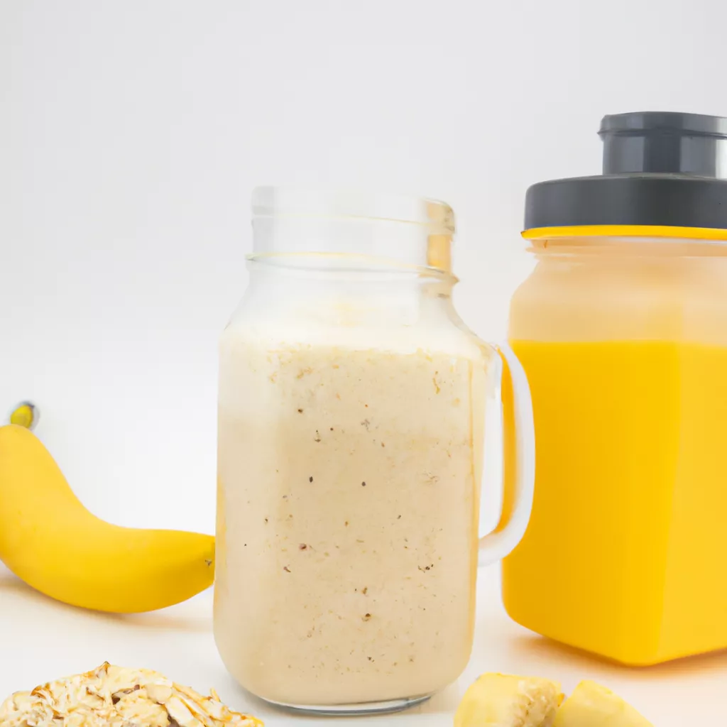 Bananen-Haferflocken-Protein-Smoothie
– vegan