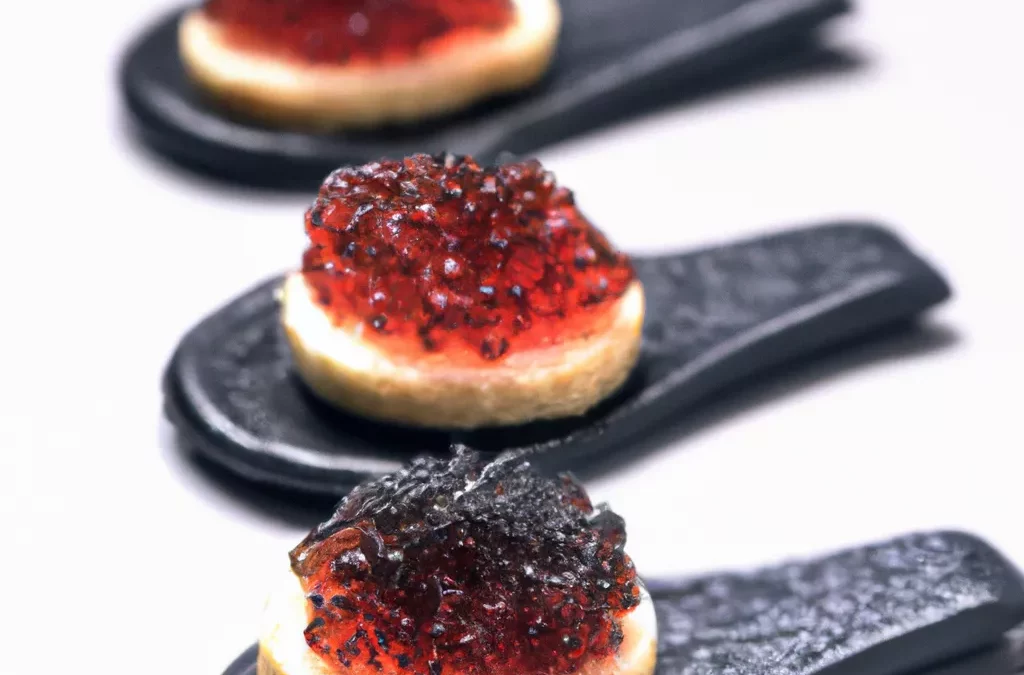 Canapés mit veganem Kaviar