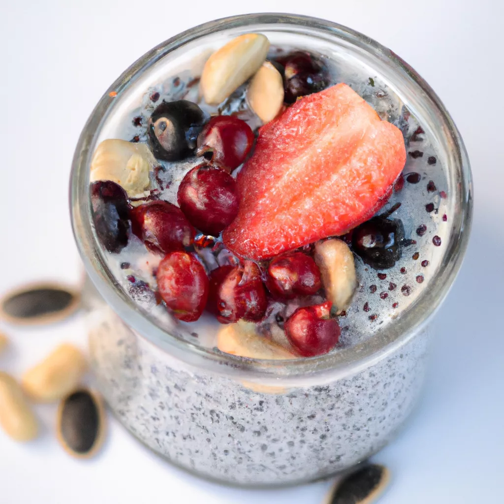 Chia-Samen-Pudding mit Beeren
 – vegan