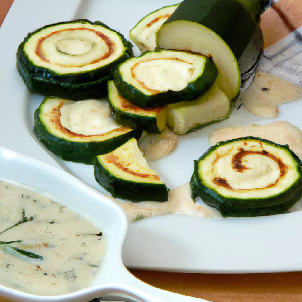 Zucchini-Puffer mit Joghurt-Dip – vegan