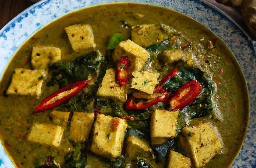 Indischer Spinat-Tofu-Curry
 – vegan